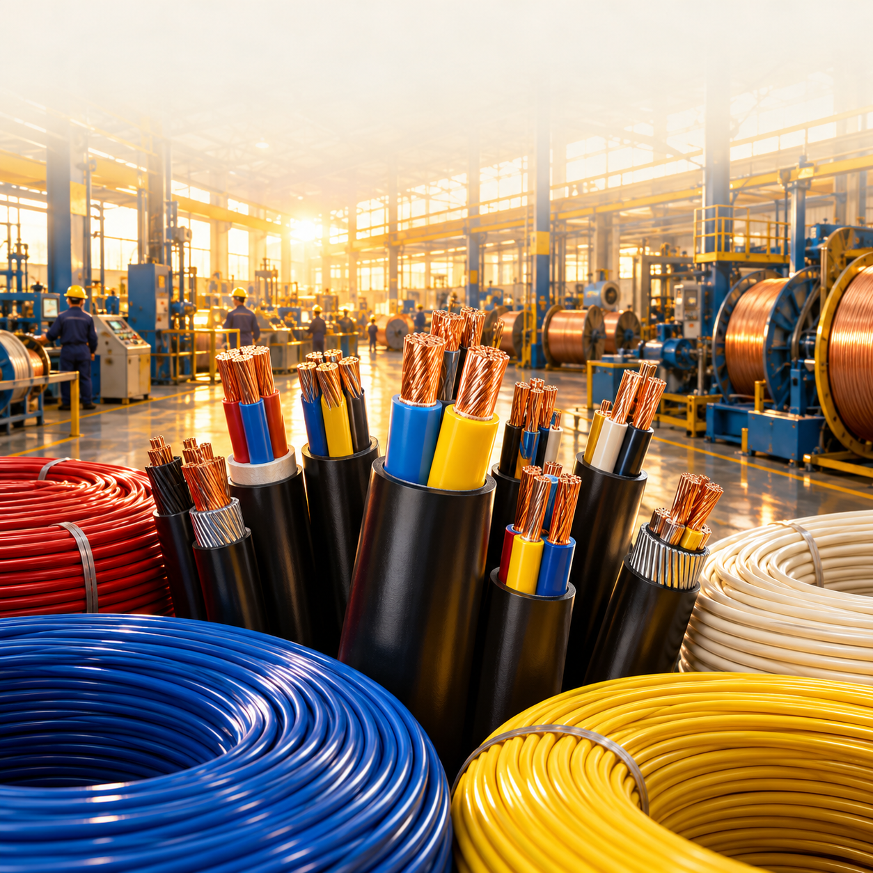 Ceekaylite cable coils and wires in a factory